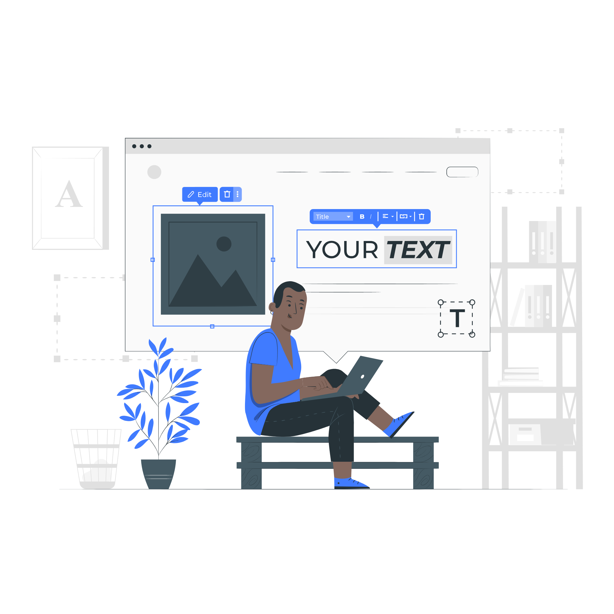 Ilustrasi Latar Belakang Jasa Website